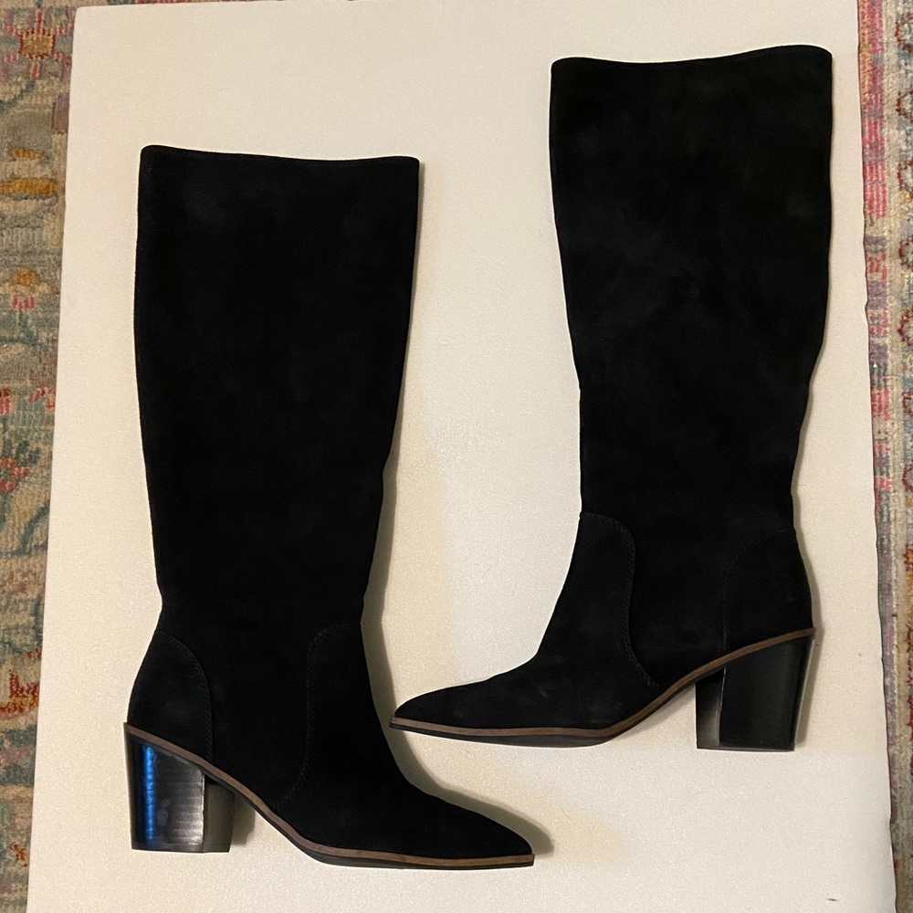 Franco Sarto suede tall pull on boots